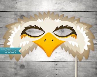 DIY Printable Eagle Mask - Mardi Gras, Birthdays, Masquerade Ball, Weddings, or Halloween