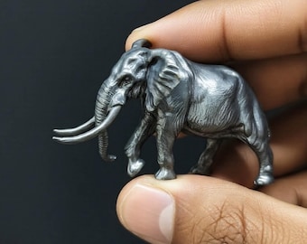 Figura de elefante, elefante de cobre para decoración de sala de estar, adorno animal de metal