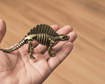Figura de esqueleto de Spinosaurus, estatua de dinosaurio antigua, mini esqueleto fósil
