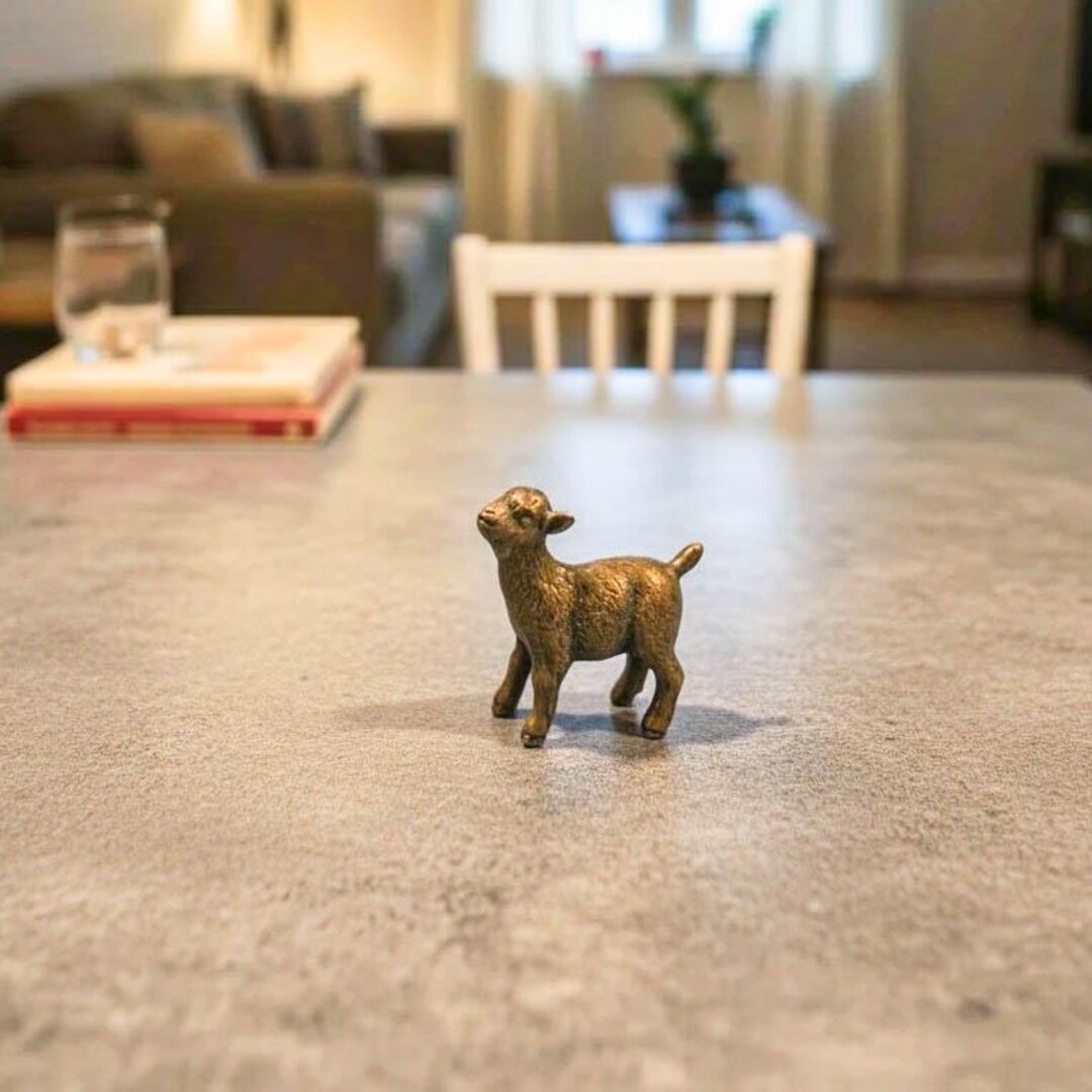 Copper Sheep Figurine, Tiny Sheep Ornament, Animal Farmhouse Decor - Etsy