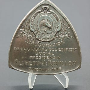 Medalla Jockey Club Rosario Inauguración Edificio 1913