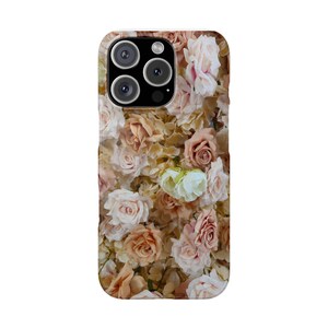 Slim Phone Cases - Romantic Floral Roses, Flower Design, Chic Accessories, Elegant iPhone Cover, Stylish Tech Gear