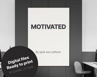 Funny Office Quote Art Prints: Sarcastic Work Humor (Digital Download)