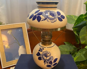 Vintage Laura Ashley Lamp Base – Blue & White Ceramic Table Vintage Laura Ashley Lamp Base – Blue & White Ceramic Table