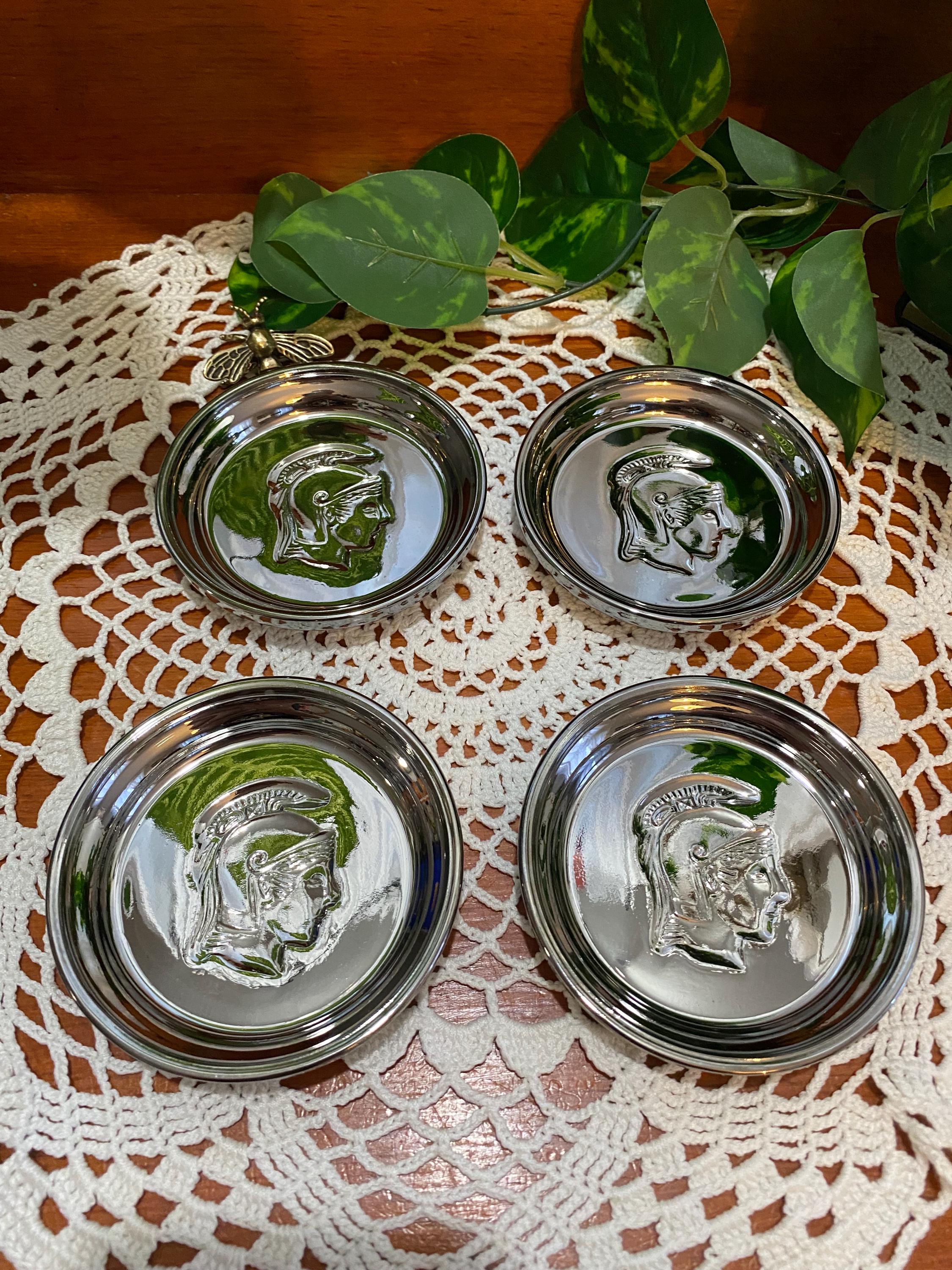 Set Vintage De Dessous De Plat Et Dessous De Verre En Liège Vert, Années 1960