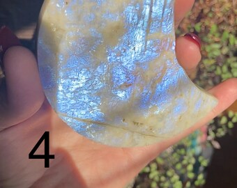 Ethereal Moonstone Belomorite Carved Crystal Gemstone Statement Piece for Home Decor and Spiritual Practices