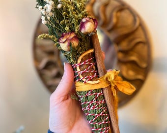 Yule Tide Cedar/Yule Smudge Stick Alternative/Sacred Smoke Cleansing/White Sage Alternative/ Yule smudge stick/ Energy Cleansing