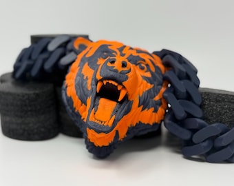 Chicago Sports Cuban Link Hype Chain Oversized Mascot Head