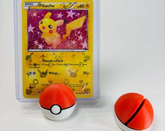 Pokeball TopLoader Card Stand Weighted Display Holder For Pokemon Cards
