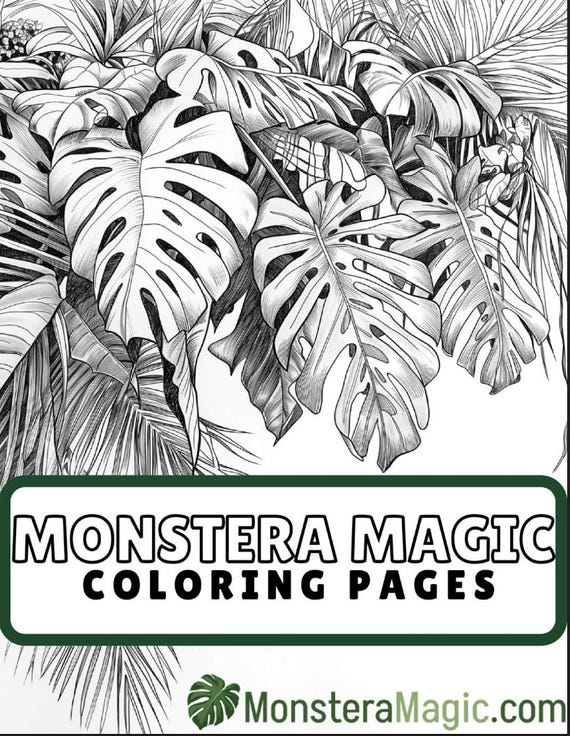 Monstera Malvorlagen PDF | Botanisches Malbuch fr Erwachsene (Digitaler  Download) - Etsy.de