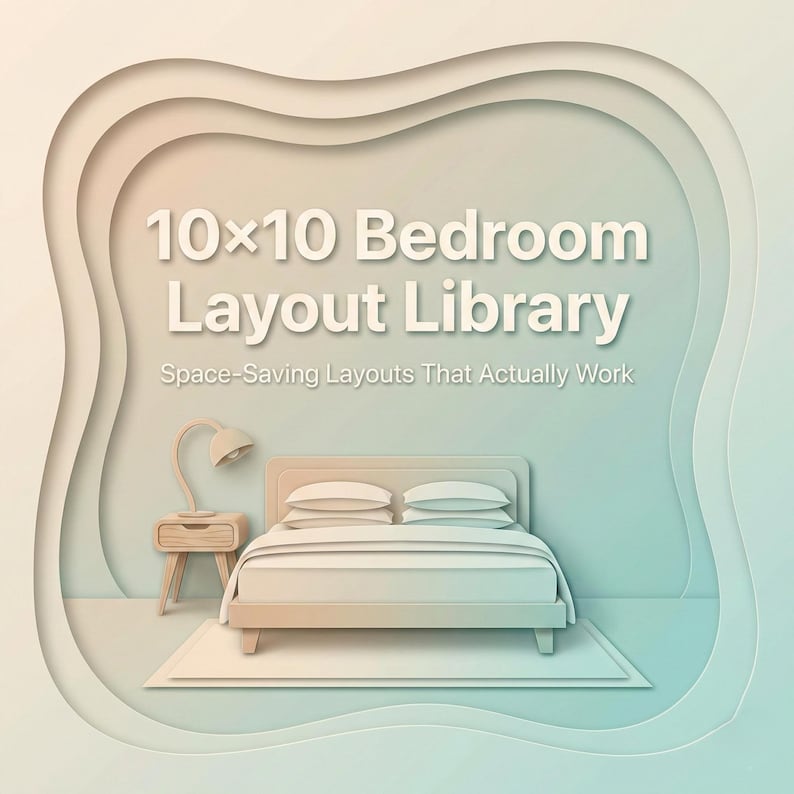 10x10 Bedroom Layout Guide, Small Room Design Ideas (PDF Download) - Etsy