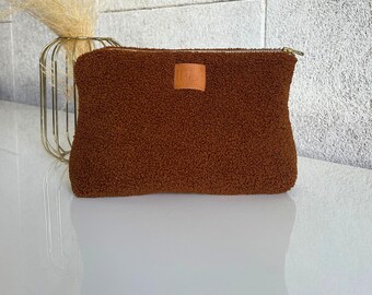 Cosmetic bag, Makeup bag, cute teddy fabric bag, Makeup Pouch, Teddy cosmetic bag, Travel Makeup Bag