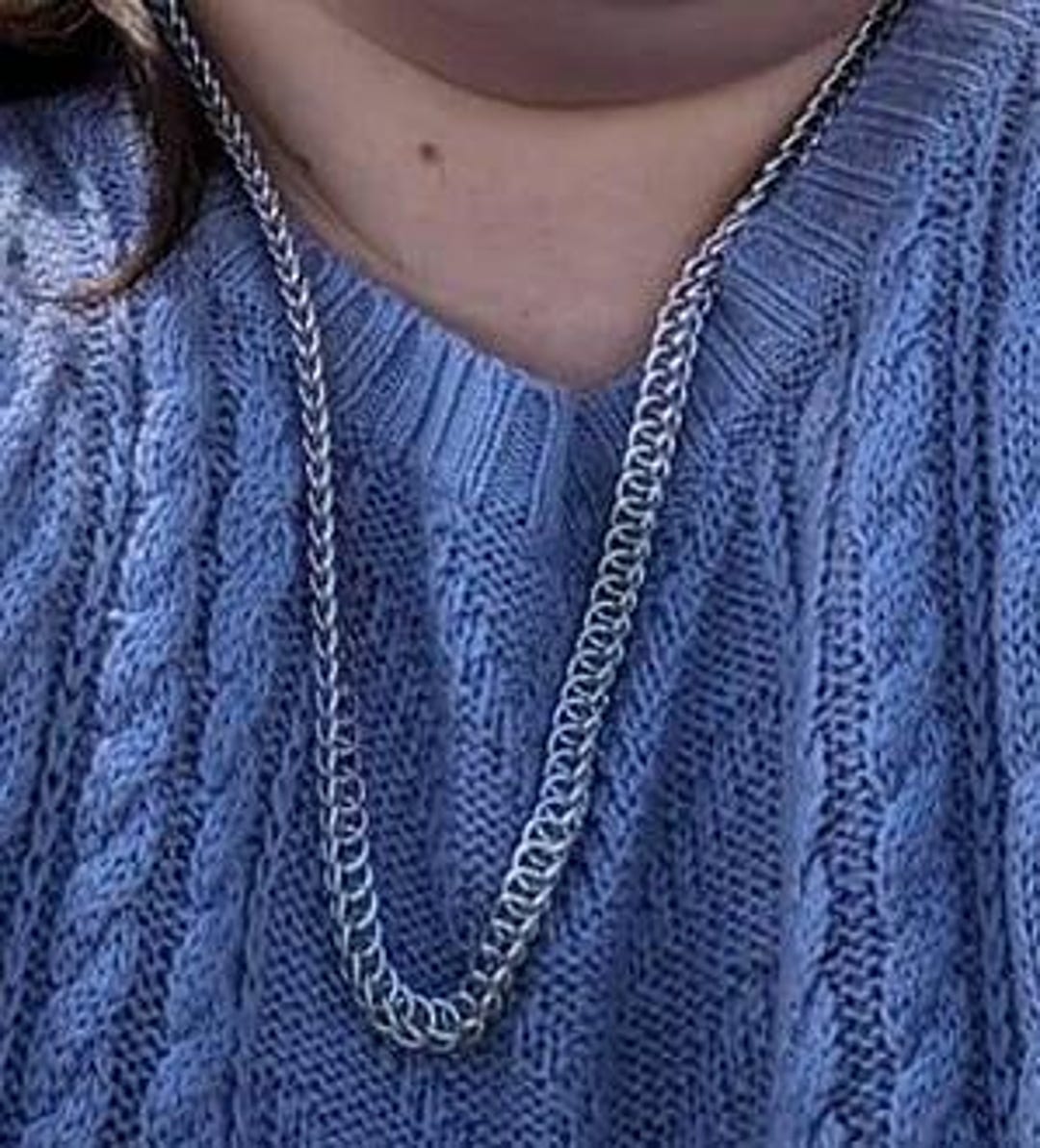 Two Color Necklace, Aluminum Chainmail With Steel Clasp - Etsy