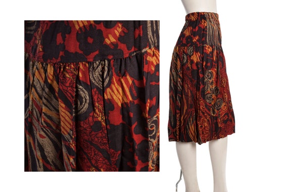 Vintage novelty print tiered skirt -- size medium… - image 1