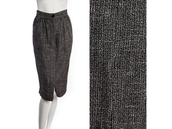 Vintage 40s style midi skirt -- vintage film noir