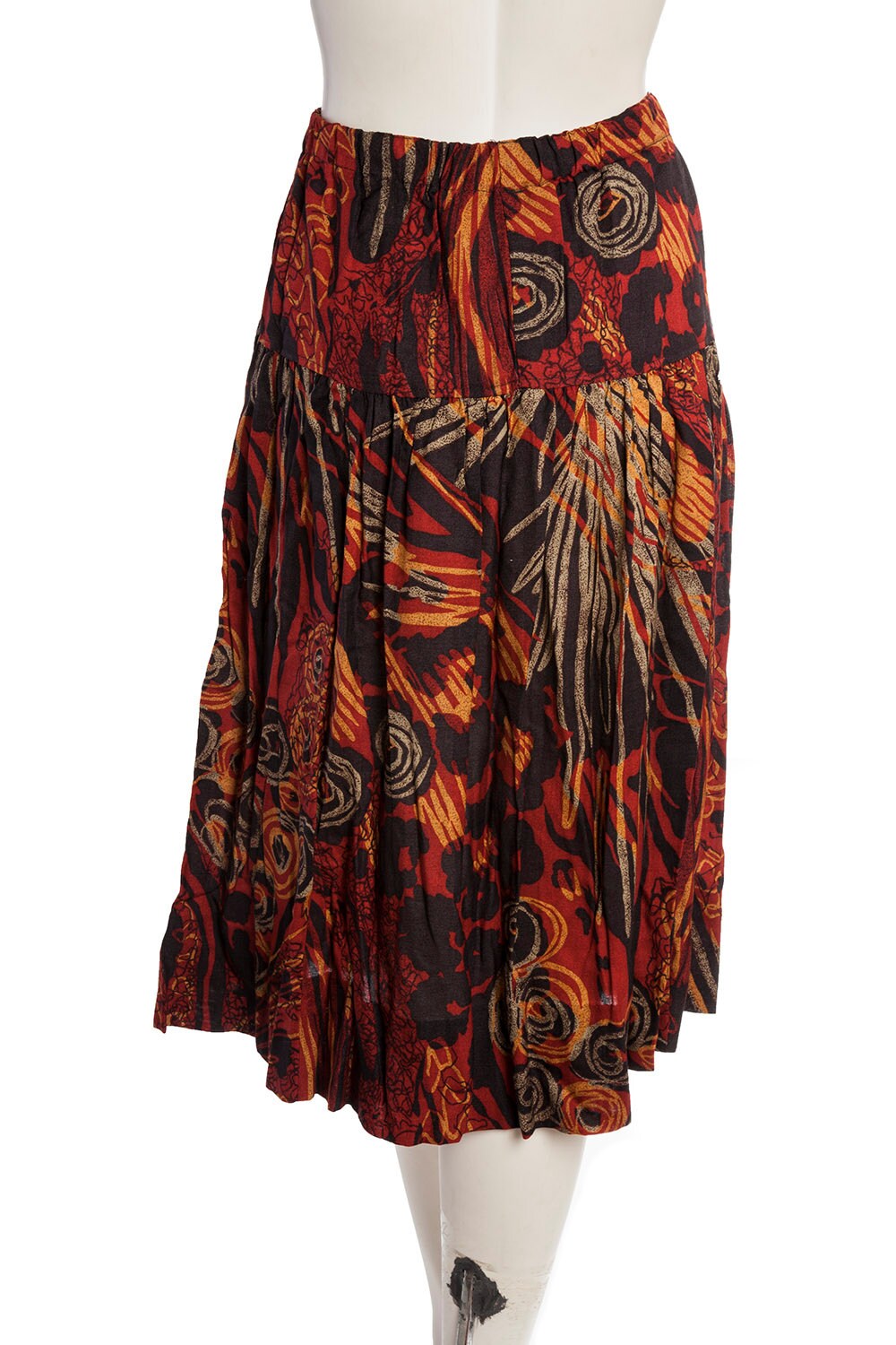 Falda con gradas impresión de novedad Vintagetamaño mediano | Etsy