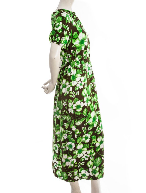 Vintage floral maxi dress -- 60s 70s tropical pri… - image 4