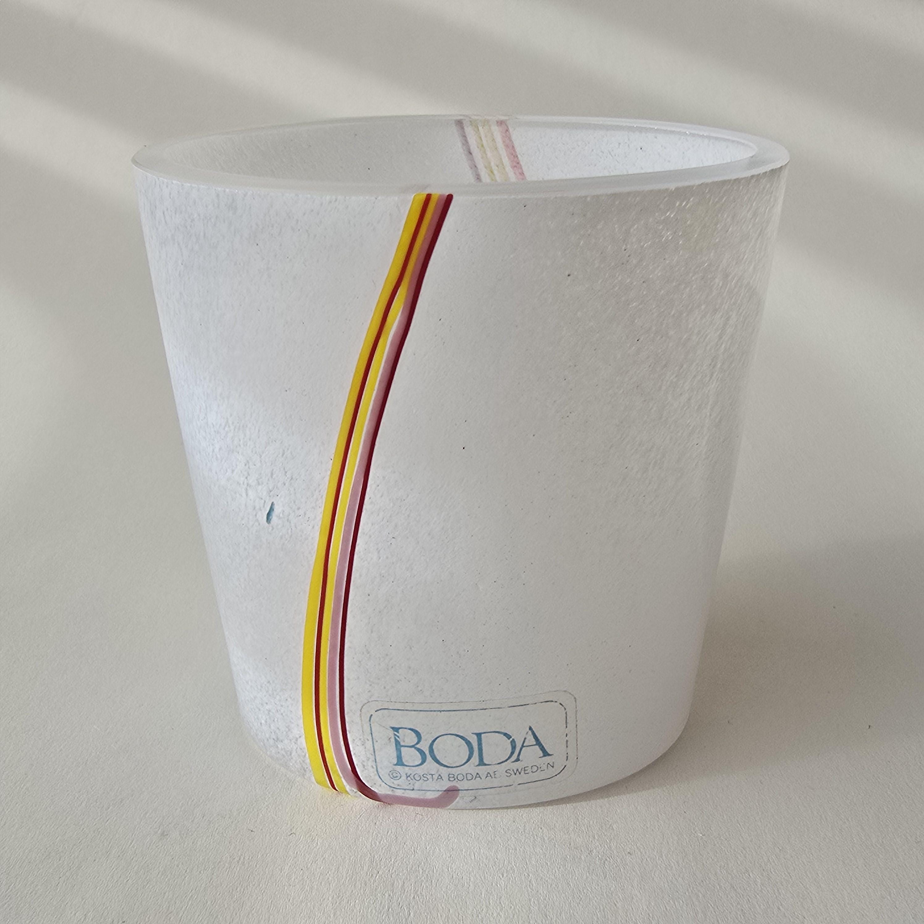 Kosta Boda 花瓶 花びん　B. Vallien ヴィンテージ Kosta Boda Art ガラス花瓶 – Bertil Vallien レインボー