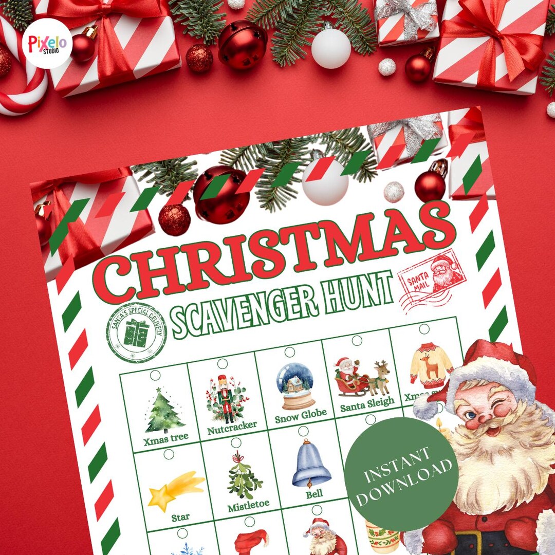 Holiday Scavenger Hunt Printable · Christmas Lights Game for Kids ...