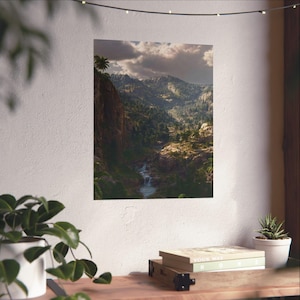 Scenic Landscape Poster Print, Nature Wall Art, Home Decor, Gift for Outdoor Lovers, Adventure Inspiring Art