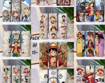Anime Pirate Tumbler Wrap Bundle | Sublimation PNG (Digital Download)