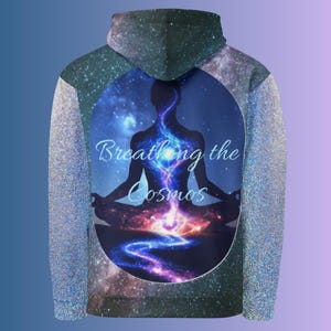 Breathing the Cosmos | Unisex Galaxy Hoodie | Spiritual AI Universe Sweatshirt | Cosmic Art Streetwear | The Cosyverse