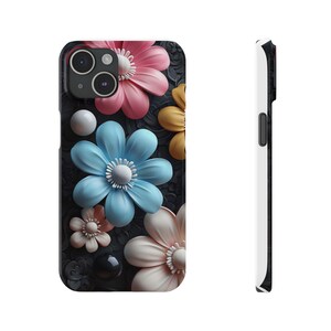 Floral Phone Case: Slim Lexan Polycarbonate Cover, Spring Design