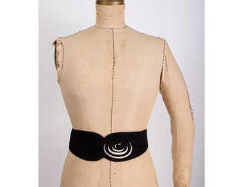 Vintage Charles Jourdan Leather Corset Belt 1980s | Metallic  display picture 1