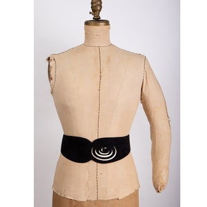 Vintage Charles Jourdan suede and metallic leather waist statement belt M image 1