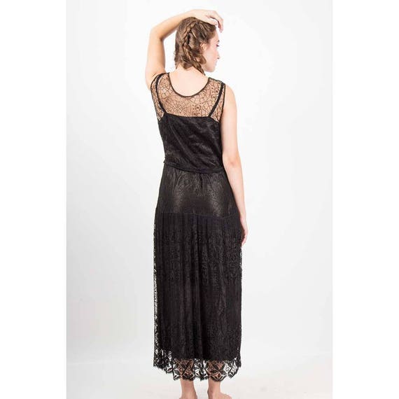 1920s dress / Vintage spider web lace dress slip … - image 10