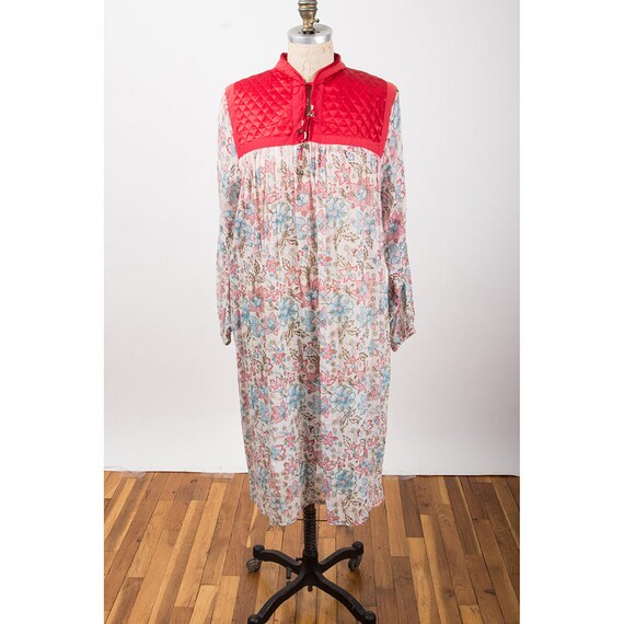 India gauze dress / Vintage Indian cotton sheer f… - image 4