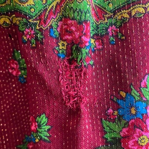 Vintage 1970s Linda Sampson 2 piece peasant blouse and skirt set XS S image 9