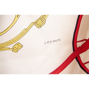 Vintage Hermes silk scarf / 1974 Phillipe LeDoux Springs white colorway image 6