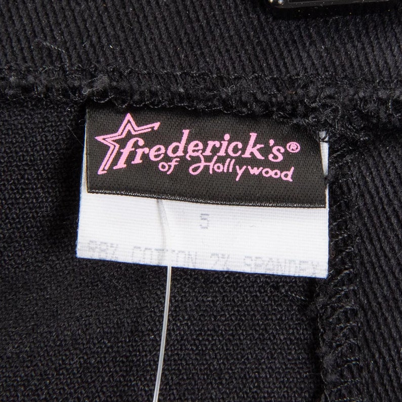 Vintage 1980s Fredericks of Hollywood black rocker lace up jeans / Adjustable S M image 10