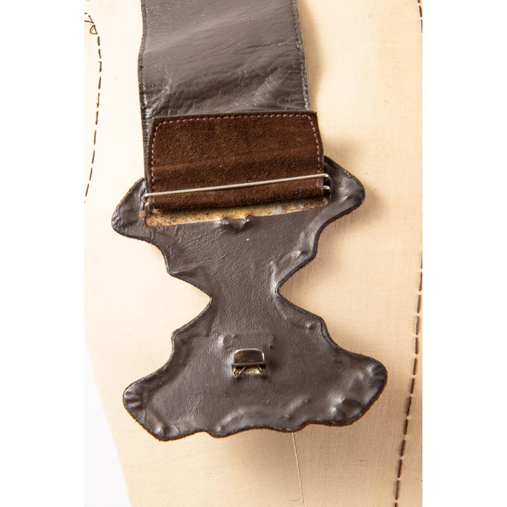 【SAINT LAURENT】BUTTERFLY SUEDE BUCKLE BELT Vintage 1970s Yves Saint Laurent Wide Suede Butterfly Belt