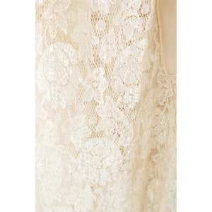 1920s Wedding dress / Vintage sheer white silk satin / Drop waist XS image 8