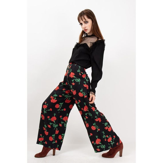 Vintage Betsey Johnson Alley Cat / 1970s dark flor