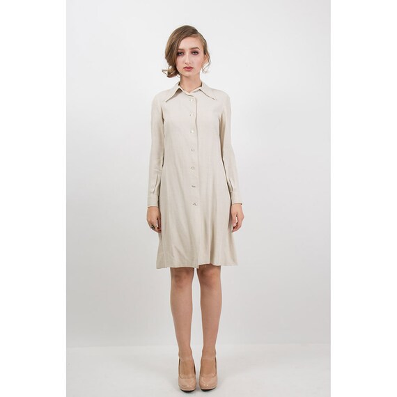 1970s Iconic Silk Shirt Dress 