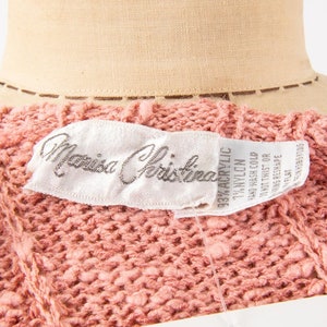 Vintage knitwear sweater skirt set / 1980s Marisa Christina dusty rose pink 2 piece / M image 10