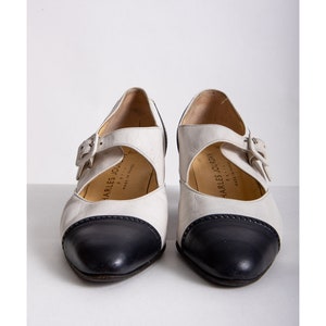 Vintage Charles Jourdan Paris leather spectator style shoes / 1980s does 1920s heeled oxfords / 6 image 3