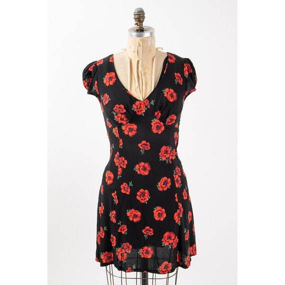 Vintage Betsey Johnson mini dress / 1990s Poppy p… - image 2