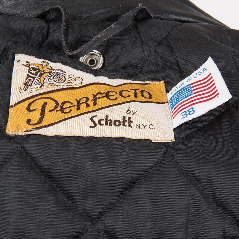 Vintage Schott Perfecto Black Leather Motorcycle Jacket / | Etsy