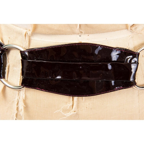 Vintage Streets Ahead wide belt / 1980s patent le… - image 6