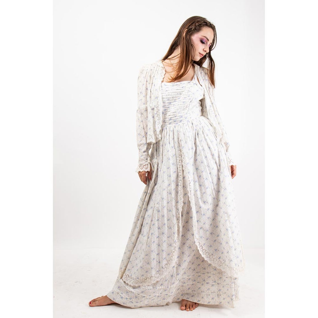 Vintage Laura Ashley / 1970s 2 Piece Prairie Dress Set / White - Etsy