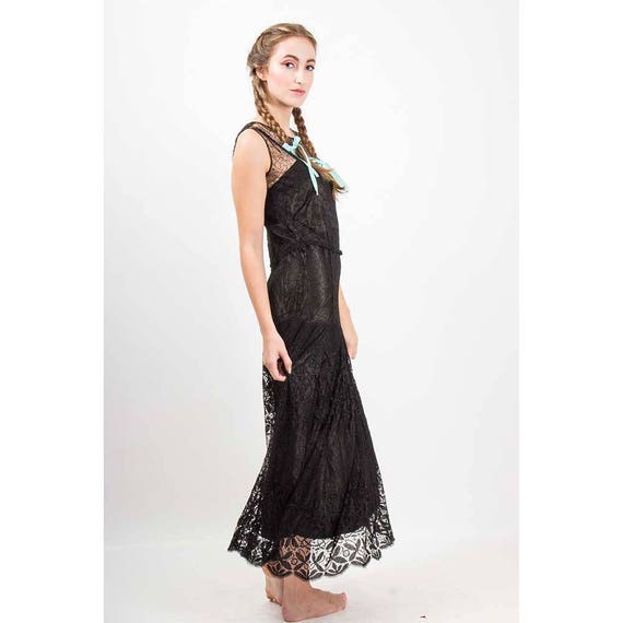 1920s dress / Vintage spider web lace dress slip … - image 7