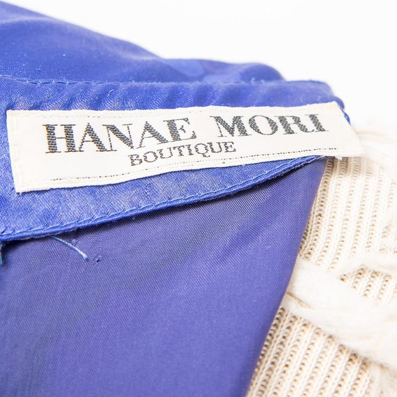 Vintage Hanae Mori silk dress / 1980s Cobalt blue… - image 10