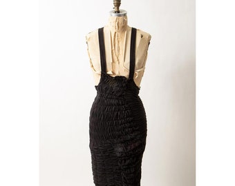 Vintage Comme des Garcons Rei Kawakubo suspender skirt / 1980s 1990s Avant Garde