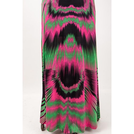 Vintage halter maxi dress / 1970s Berlei Sea Bodi… - image 7