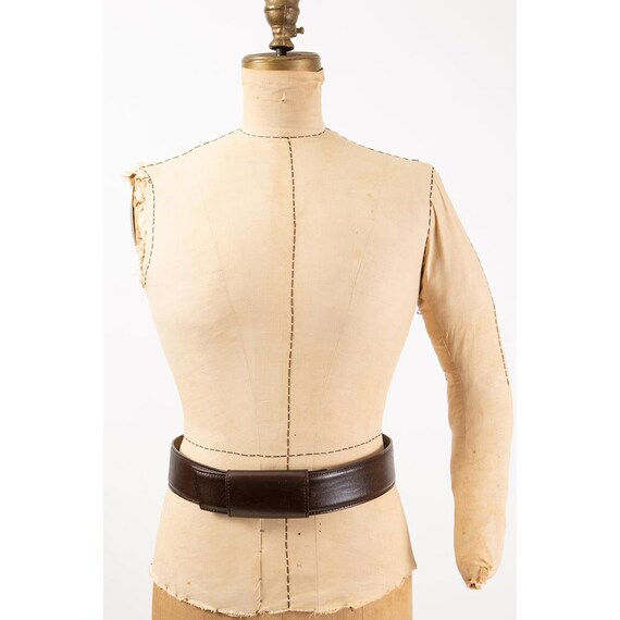 Vintage Azzedine Alaia Brown Leather Waist Belt Sliding  display picture 2