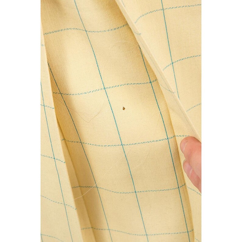 1930s skirt / Vintage yellow wool windowpane front pleat midi skirt small image 7